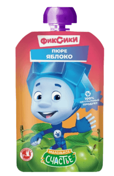 Пюре Фиксики 90гр Яблоко (гуалапак) с 4мес 1/12