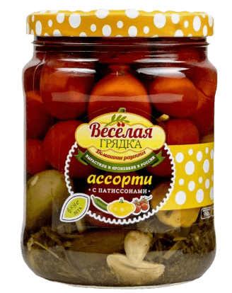 Веселая грядка Ассорти Огурчики и Помидорчики 950гр 1/6шт