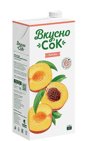 ВкусноСок 0,95л Персиковый т/пак 1/12шт