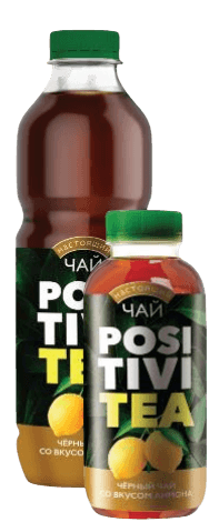 "Чай черный со вкусом лимона"_ 0,4 PositiviTea ПЭТ 1/12шт