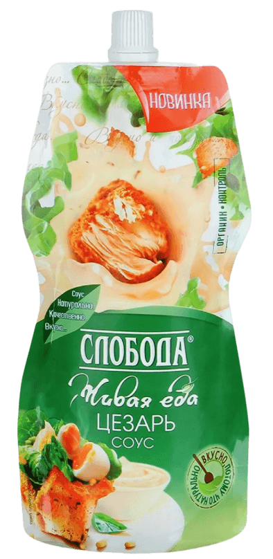 Соус Слобода Цезарь м.д.ж. 60% 200мл. д/п 1*12