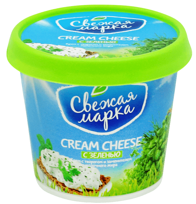 Cream Cheese Крем с творогом и з.м.ж. с зеленью 55% "Свежая марка" 140г 1/12